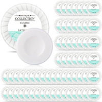 Demissle 100 Pcs Mini Soap Bars 0.4 Oz Small Round Coin Size Hotel Soap Bars Bulk Individually Wrapped Hand Travel Soap Guest Bathroom Toiletries For Party Favors Motel Body Cleansing