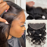 Topnormantic 13X4 Lace Frontal Body Wave, Invisible Hd Transparent Swiss Lace Frontal Pre Plucked With Baby Hair 12A Grade Brazilian Human Hair With Small Single Knots Free Part 12 Inch