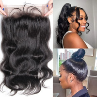 Gyajep 360 Lace Frontal 360 Hd Transparent Full Lace 12A Unprocessed Brazilian Remy Human Hair Body Wave Frontal Bleachable Knots 150% Density Natural Color 10 Inch