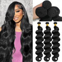 12A Human Hair Bundles 22 22 22 Inch Body Wave Bundles Human Hair 100% Unprocessed Brazilian Virgin Hair 3 Bundle Weave Human Hair Extensions Real Human Hair For Women Natural Black