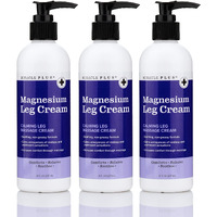 Miracle Plus Magnesium Leg Cream | Magnesium Lotion Calming Leg Cream For Leg Relief | Herbal Moisturizer Topical Body Butter Soothes + Calms Sensations, Itching, & Shaking, 8Oz, 3 Piece