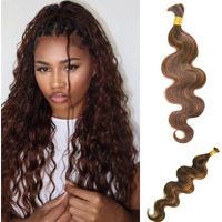 Ywigs Body Wave Bulk Human Hair For Braiding Human Braiding Hair For Boho Braids No Weft Virgin Human Hair 50G #4/30 20Inch