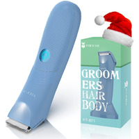 Vikicon Bikini Trimmer For Women: Painless Electric Pubic/Leg Shaver W/Light, Ceramic Hypoallergenic Blade, Waterproof Cordless Razor For Sensitive Skin, Travel-Ready Body Groomer, Gift For Her
