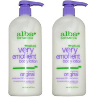 Alba Botanica Very Emollient Body Lotion, Unscented,2-Pack, 32-Ounce Bottle