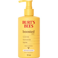 Burt's Bees Boosted Body Lotion With Ceramide, Niacinamide And Peptide, Lightweight Daily Lotion Boosts Skin Barrier, 13 Oz. Bottle