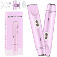 Dermave Bikini Shaver,2025 New Razor & Shaver With Dual Ceramic Head,Bikini Trimmer For Women,Ipx67 Waterproof 2 In 1 Wet & Dry Use Body And Face Hair Trimmer For Women(Purple)