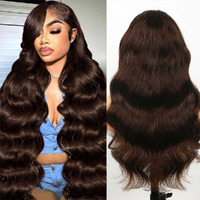Kesenmu Chocolate Brown Lace Front Wig,13X6 Hd Brown Body Wave Lace Frontal Wigs Human Hair Pre Plucked With Baby Hair, 210% Density Colored Brown Wig Human Hair For Women 28 Inch