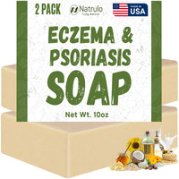 Eczema Soap Bar For Face And Body - All Natural Dermatitis, Psoriasis Treatment For Dry Itchy Sensitive Skin Relief - Gentle Detoxifying, Healing, Anti-Itch, Oatmeal Goat Milk Wash For Kids, & Adults