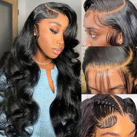 Body Wave Lace Front Wigs Human Hair 200% Density Glueless Hd Transparent 13  4 Lace Frontal Wigs Human Hair Brazilian Virgin Wig For Women Pre Plucked Bleached Knots With Baby Hair(22 Inch)