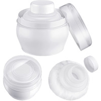 4 Pcs Body Powder Container After Bath Baby Fluffy Puff Kit Baby Body Care Cosmetic Bath Powder Container With A Large Handle Puff Box For Home Travel