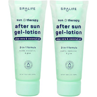 Spalife After-Sun-Gel Lotion And Moisturizer For Sunburn Refelief - Two In One Formula, Infused With Aloe, Coconut Oil And Hyaluronic Acid - 2 Pack