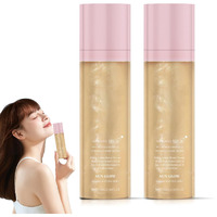 2Pcs Sunglaze Sheer Setting Mist Sunscreen Spf 50, Broad Spectrum Shimmering Body Oil Mist, Non-Greasy, Fast-Absorbing For Face And Body