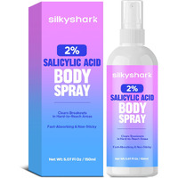 Silkyshark Salicylic Acid Spray (5.07 Fl Oz), 2% Salicylic Acid Body Spray, Body Acne Treatment For Bacne, Blackheads & Blemishes, Back & Chest Acne Spray For Face & Body, 360 Mist For All Skin Types