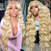 Iupin 250% Density 613 Lace Front Wig Human Hair 30 Inch 13X4 Body Wave Hd Lace Front Wigs Human Hair Pre Plucked Glueless 613 Body Wave Frontal Wigs Human Hair Wigs For Black Women Bleached Knots