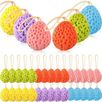 Foldtier 36 Pcs Bath Sponge Deep Cleansing Body Loofah Gentle And Deep Exfoliating Body Scrubber Bath Accessories Men Women Baby Sponge For Bathing Shower, 6 Colors(Multicolor)