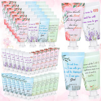 Landhoow 24 Pack Christian Hand Cream Bulk For Women Breast Cancer Accessories Bible Travel Hand Lotion Set Religious Back To School Bible Verse Gift For Church Vbs School Teacher Wedding Homeless