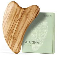 Gua Sha Tool For Face & Body: Face Massager Tool For Lymphatic Drainage - Jaw Lifting & Anti-Aging, Relieve Pain For Women Men Self Care Gift (Olive Wood)