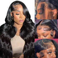 Holiden 15A 100% Real Human Hair Wig 250 Density Body Wave Lace Front Wigs Human Hair Pre Plucked 13X4 Hd Transparent Lace Frontal Wigs 28 Inch For Black Women