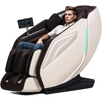 Healthrelife 4D Massage Chair Full Body Zero Gravity Recliner - 55 Sl-Track,15 Auto Modes,11 Massage Technique,40 Airbags Massage,With Yoga Stretch,App Control,Shiatsu Foot Massage(Coffee)