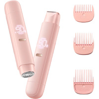Bikini Trimmer For Women, 2 In 1 Electric Razor For Women Body Underarm Pubic Hair, Rechargeable Led Display Electric Trimmer
