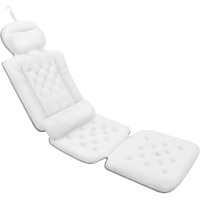 Full Body Bath Pillow For Bathtub, Luxury Bath Gifts For Women, Tub Pillow For Bath For Headrest Neck And Back Support (White)