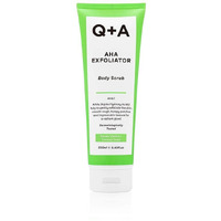 Q+A Aha Exfoliator Body Scrub, Blend Of Ahas Lactic Acid And Glycolic Acid Combined With Exfoliants, Improves Skin Texture And Promotes Soft And Supple Skin, 250Ml