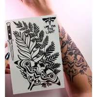Ellie Last Of Us Ii Long Lasting Tattoo | Cosplay Stickers For Body | Semi-Permanent Waterproof Fake Tattoos | Props Body Sticker Lasts 7-14 Days