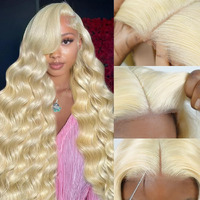 Xsilu 36Inch 613 Lace Front Wig Human Hair 6X4 Body Wave Wear And Go Glueless Wigs Human Hair Pre Cut Hd Lace 613 Ready To Wear Glueless Wigs 200 Density Blonde Wig Human Hair 12A 613 Closure Wig