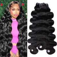 Perismoda 15A Human Hair Bundles Body Wave Bundles Human Hair 100% Unprocessed Raw Bundles Human Hair 26 28 30 Inch Quick Weave Hair Extensions Natural Black 3 Bundles Natural Black Color