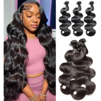 12A Human Hair Bundles 18 20 22 Inch Body Wave Bundles Human Hair 100% Unprocessed Brazilian Virgin Raw Remy Hair 3 Weaves Deals For Women Natural Color