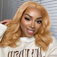 Omswet Honey Blonde Body Wave Closure Bob Wig Human Hair 5X5 Hd Lace Wear And Go Blonde Wigs For Women Human Hair Glueless Pre Plucked Pre Bleached Human Hair Wig 200 Density 16 Inch Short Blonde Wig