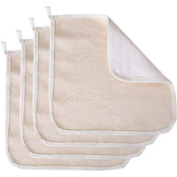 4 Pack Exfoliating Face Body Wash Cloth, Soft-Weave Scrub Towel For Beauty Skin Care, Home Massage Bath Cloth, Shower Scrubber, Dead Skin Removal