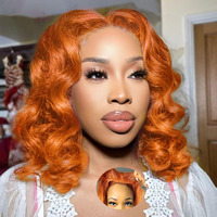 Ailwelia Ginger 5X5 Body Wave Bob Wig Human Hair Hd Lace Closure Wigs Human Hair Wigs For Black Women Wear And Go Glueless 5 5 Bob Wig Human Hair 200% Density 5X5 Hd Lace Closure Wigs 12 Inch