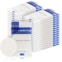 Travel Size Bar Soap In Bulk, Individually Wrapped Disposable Mini Soap For Hand Face & Body Mini Toiletries Amenities Kit Hotel, Shelter/Homeless/Nursing Home/Charity/Motel/Guest 0.53 Oz (30 Pack)