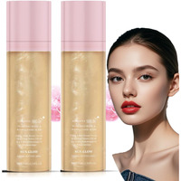 2 Pcs Sunglaze Sheer Setting Mist Sunscreen Spf 50, Broad Spectrum Shimmering Body Oil Mist For Face & Body, Hydrating Makeup Glow Spray, Reef-Safe, Non-Greasy & Fast-Absorbing