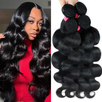 4 Bundles Human Hair Body Wave 12A Human Hair Bundles 22 24 26 28 Inch Real 100% Raw Unprocessed Brazilian Virgin Sew In Quick Weave Natural Black Deals Thick Hair Extensions
