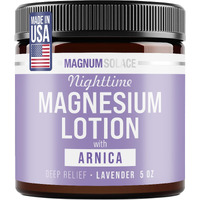 Nighttime Magnesium Lotion With Arnica - Soothing Relief & Relaxation, Highly Concentrated Magnesium For Muscles & Joints - Apply To Legs Or Feet Before Bed - Skin-Friendly
