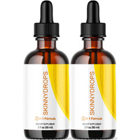 (2 Pack) Skinnydrops Body Balancing Drops, 2 In 1 Formula, Vitamin B12 Advanced Formula, For 2 Months