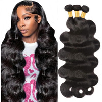 14A Human Hair Bundles Body Wave Bundles Human Hair 22 24 26 Inch 100% Unprocessed Brazilian Virgin Hair Body Wave 3 Bundles Human Hair Extensions For Women Natural Black Quick Weave