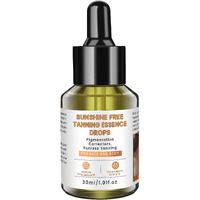 Natural Sunless Tanning Drops For Face & Body - Hydrating Bronzing Drops With Hyaluronic Acid & Vitamin E, Buildable Self Tanner For Glowing, Youthful Skin