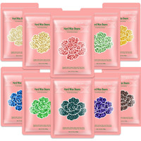 Bouvetan Hard Wax Beads 2.2 Lbs, 10 Pack Variety Wax Beans For Hair Removal, Sensitive Skin, Ideal For Face, Eyebrows, Bikini, Underarms, Legs, Brazilian Waxing And Full Body