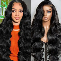Becools 26 Inch 13X6 Lace Front Wigs Human Hair 200 Density Tangle-Free Body Wave Lace Frontal Wigs Human Hair Pre Plucked Real Human Hair Lace Front Wigs For Women Natural Color