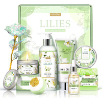 Hsoeixl Gifts For Women, Birthday Gifts For Women, Bath And Body Gifts Set, Lilies Self Care Set,Christmas Mothers Day Relaxing Spa Basket For Mom, Grandma, Girlfriend, Sister, Friends