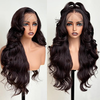 Ugorgeous Wear And Go Glueless Wigs For White Women Black Women 26 Inch Pre Plucked Body Wave - 13  6 Hd Lace Front Synthetic Wig Pre Layered Brown Tiny Knots Lace Natural Hairline Wig