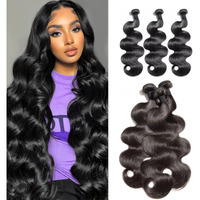 12A Human Hair Bundles 20 22 24 Inch Body Wave Bundles Human Hair 100% Unprocessed Brazilian Virgin Raw Remy Hair 3 Weaves Deals For Women Natural Color