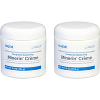 Major Therapeutic Moisturizing Minerin Cr  Me - Body Cream Moisturizer For Dry Skin - Fragrance-Free - 16 Oz. (2 Pack)