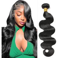 12A Bundles Human Hair 24 Inch 100% Human Hair Quick Weave Body Wave Bundles Natural Black