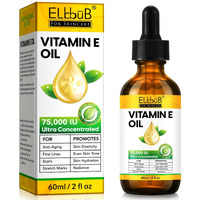 Elbbub Vitamin E Oil - 75,000 Iu Ultra Concentrated - Moisturizes, Fades Scars & Stretch Marks, Anti-Aging & Skin Hydration - For Face, Body, Hair, And Nails