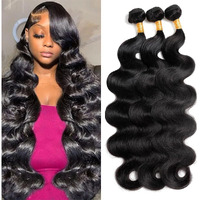 Amskdum Human Hair Bundles 26 26 26 Inch 12A Body Wave Bundles Human Hair 100 Percent Unprocessed Brazilian Weave Bundles Human Hair Extensions For Black Women Natural Color