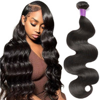 Body Wave Bundles Human Hair 28 Inch 1 Bundle Human Hair 12A 100% Unprocessed Brazilian Virgin Human Hair Extensions For Women Natural Black